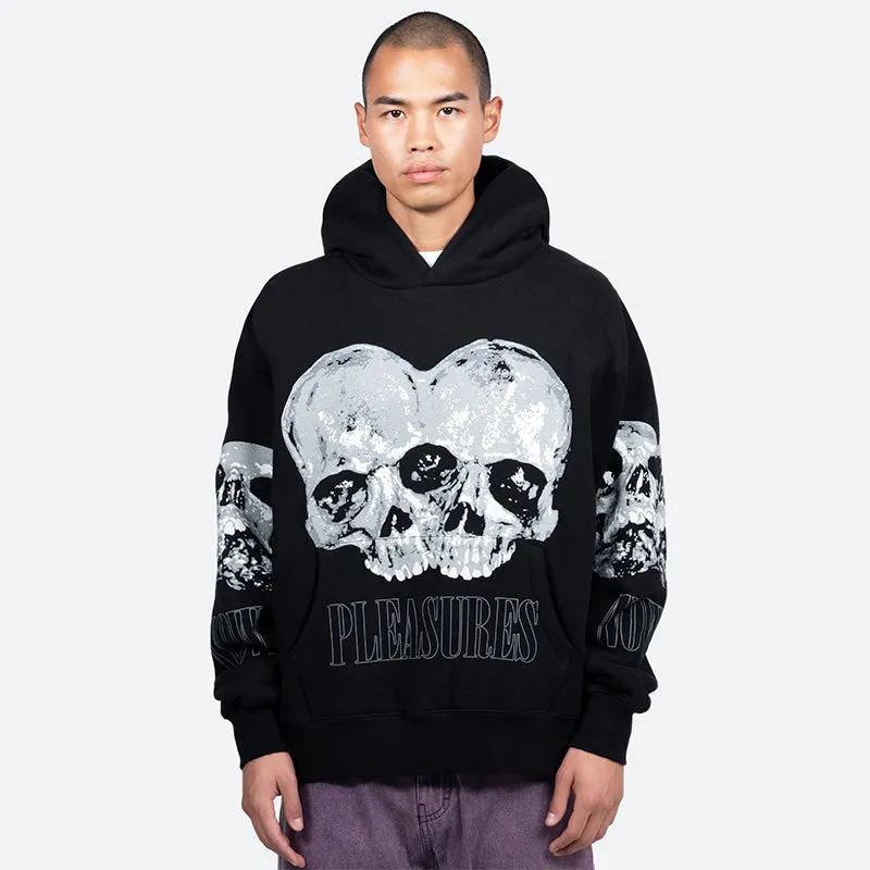 Double Skull Hoodie Black