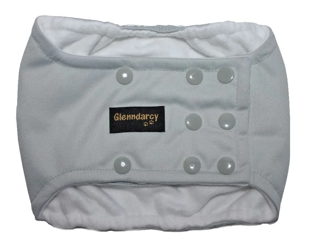 Dove Grey Dog Belly Band - Poppers