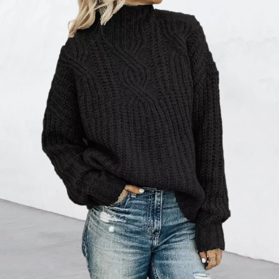 Eliza - Twisted Knit Turtleneck Trui