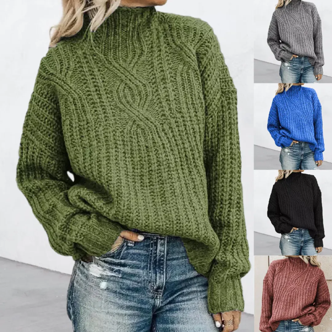 Eliza - Twisted Knit Turtleneck Trui