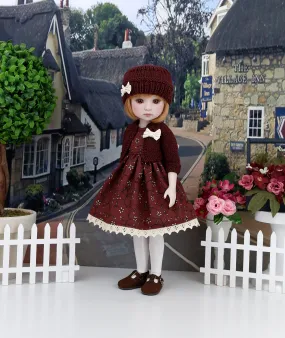 English Fall - dress and sweater set with shoes for Ruby Red Fashion Friends doll