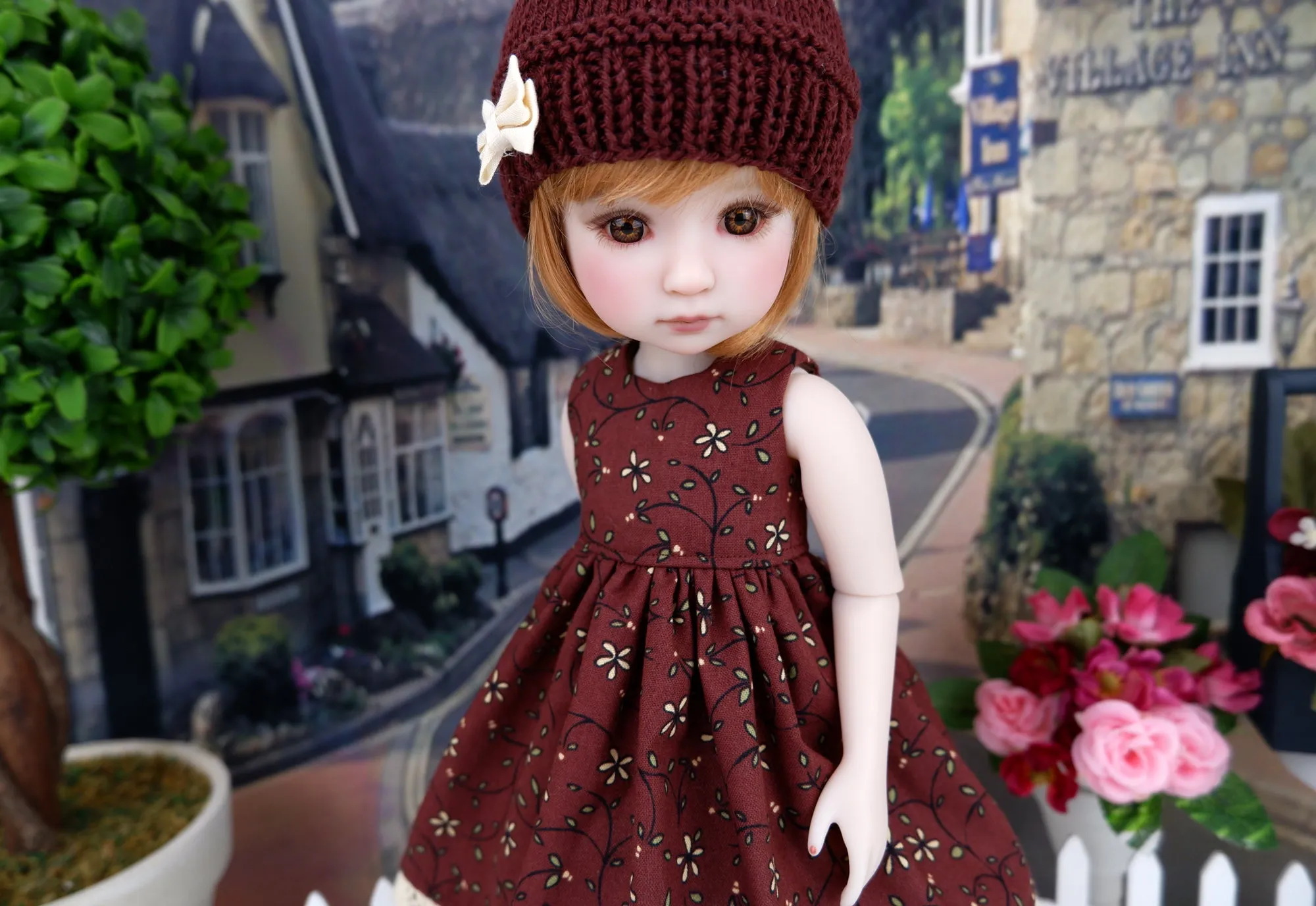 English Fall - dress and sweater set with shoes for Ruby Red Fashion Friends doll
