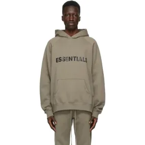 Essentials Taupe Pullover Logo Hoodie