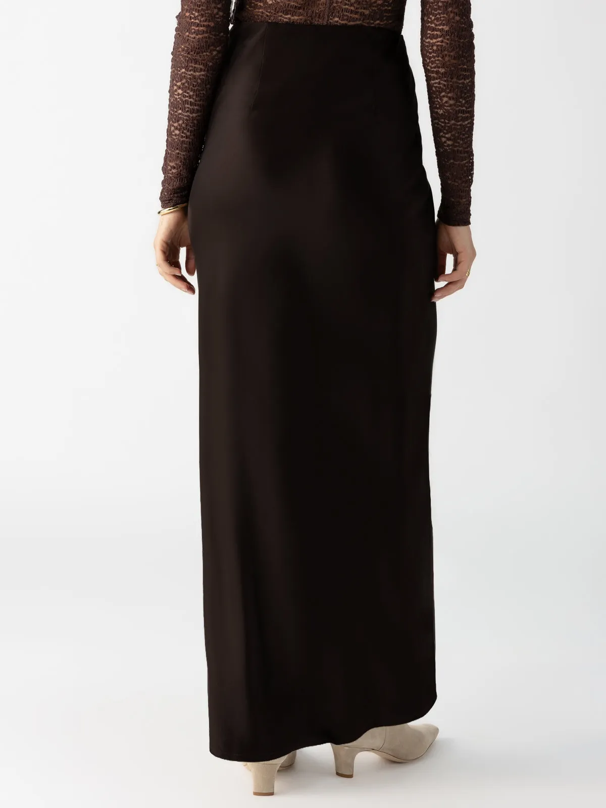 Everyday Mid-Rise Maxi Skirt Coffee