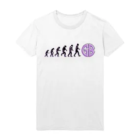 Evolution Purple Print White T-Shirt