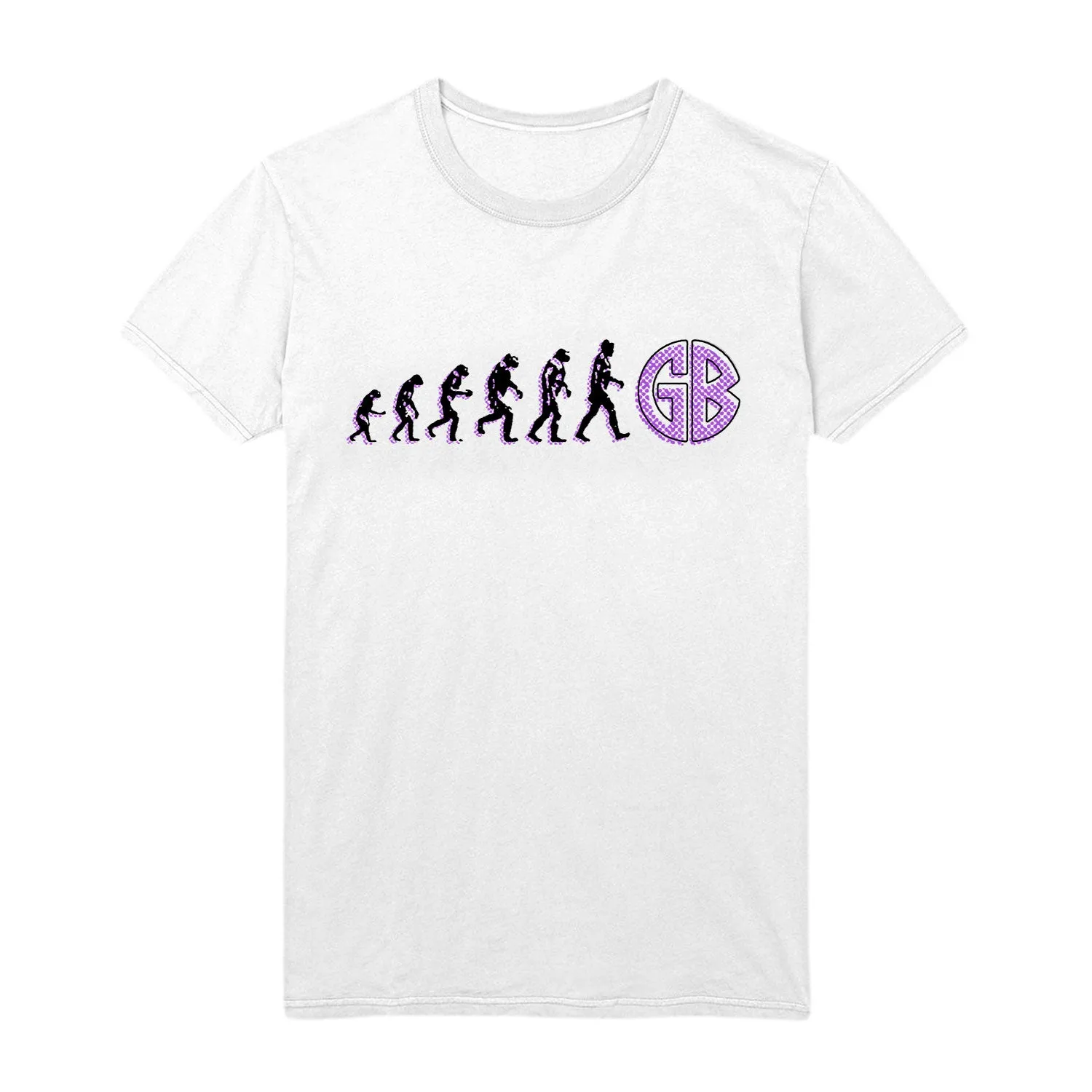 Evolution Purple Print White T-Shirt