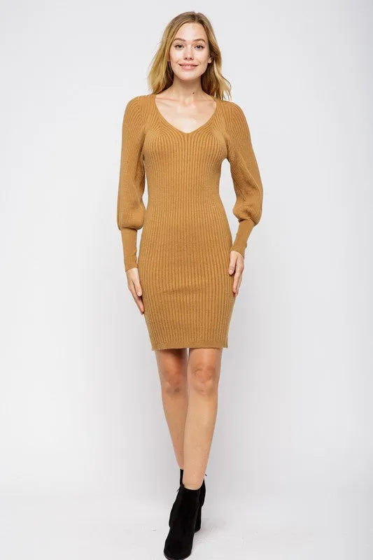 Falling Y'all Mustard Dress