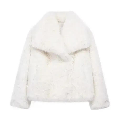 Faux Fur Mantel