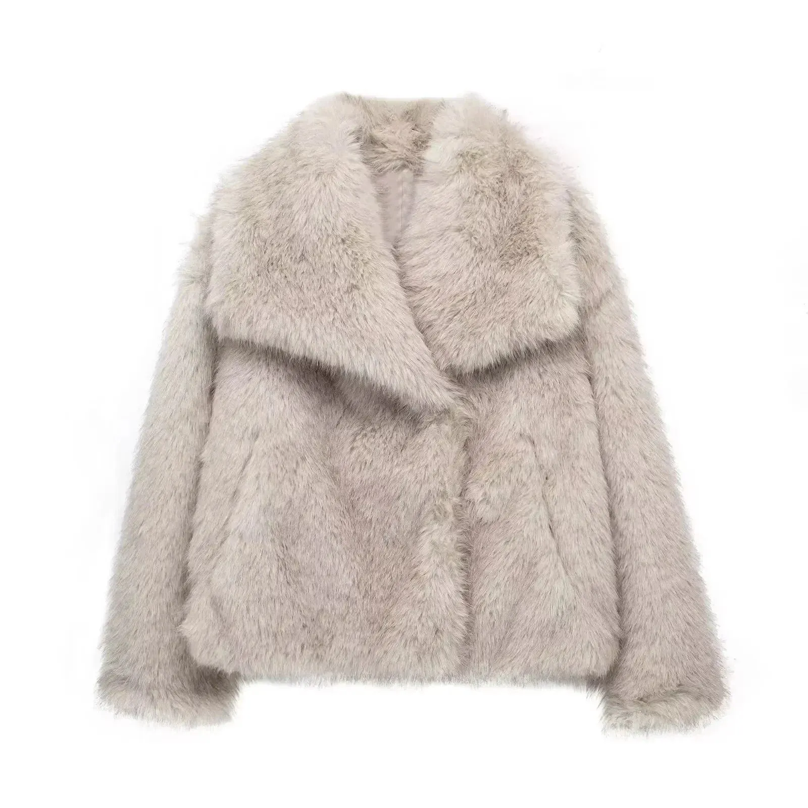 Faux Fur Mantel