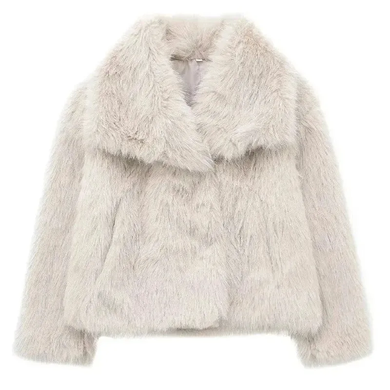 Faux Fur Mantel