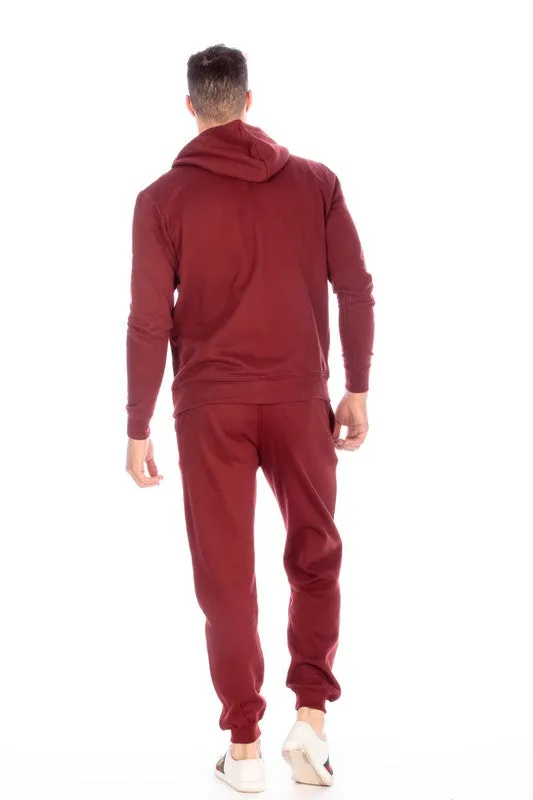 Fleece Sweatpants Burgundy
