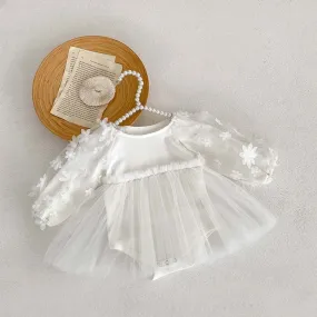 Floral Sleeve Tutu Romper