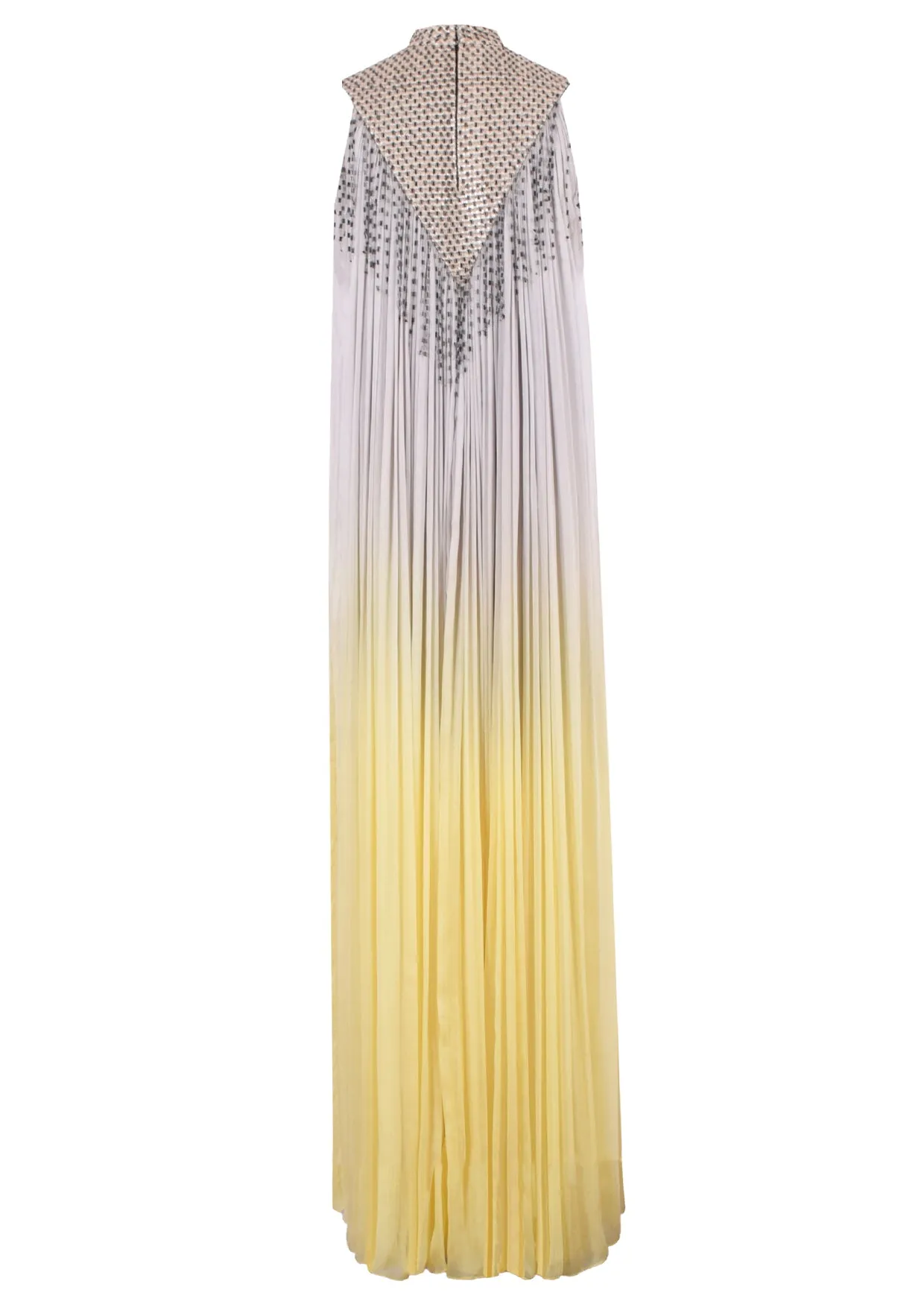 Fringed Chiffon Maxi Dress