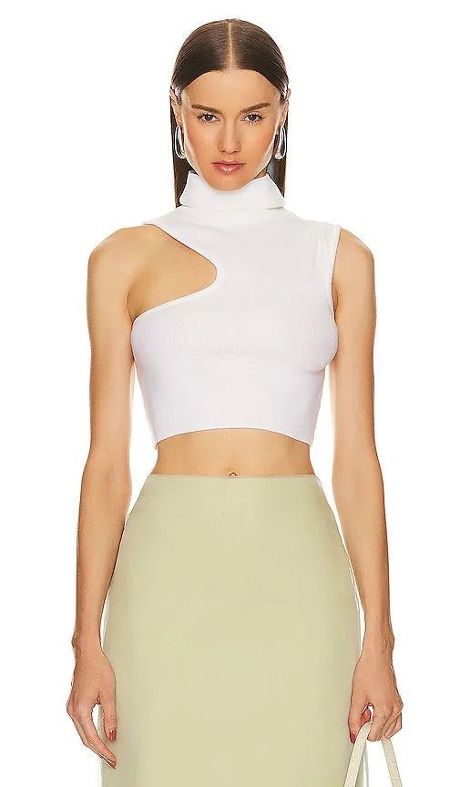 GAUGE81 Melita Turtleneck Top in White