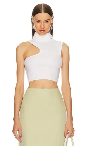GAUGE81 Melita Turtleneck Top in White