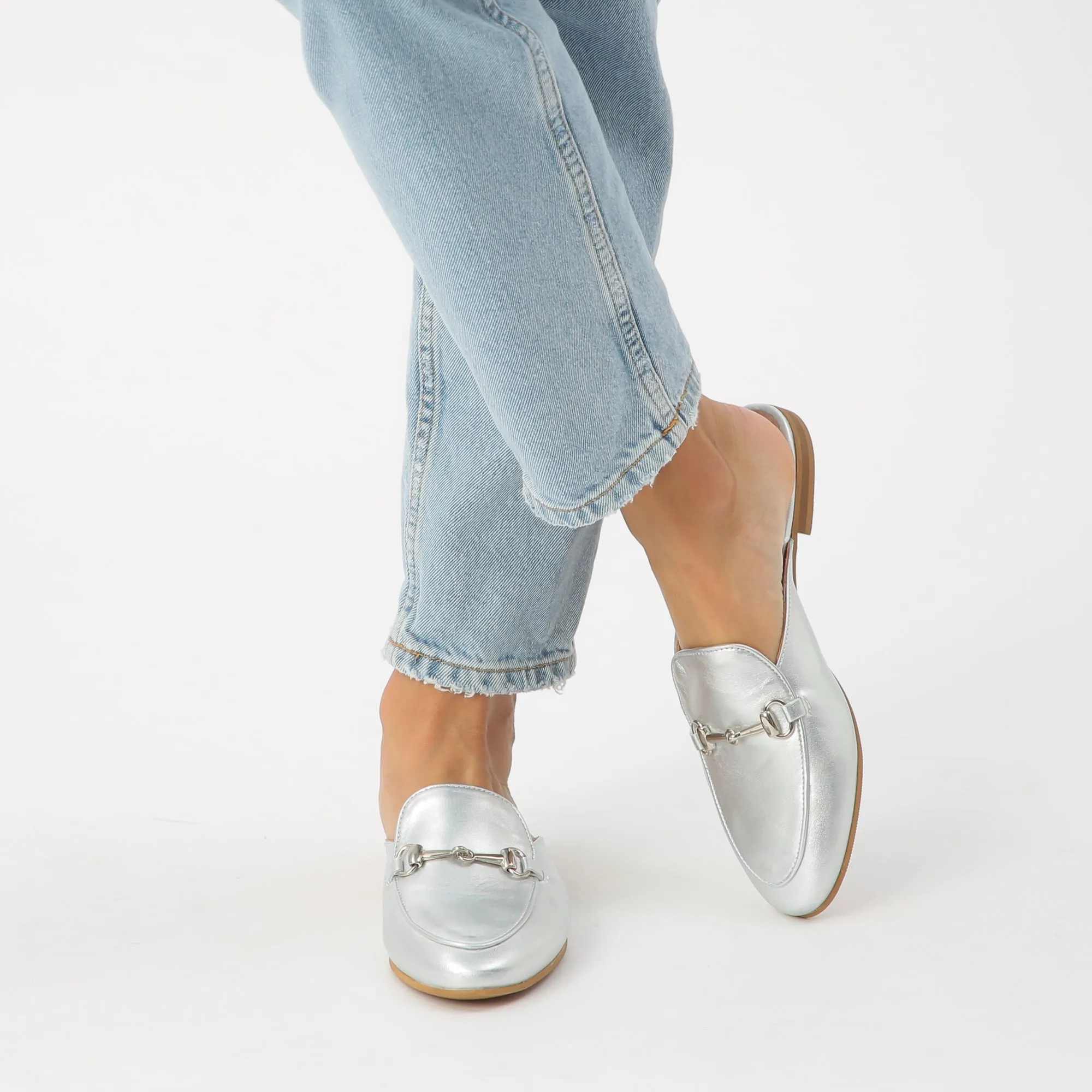 GAUTHIER slip-on mule - silver