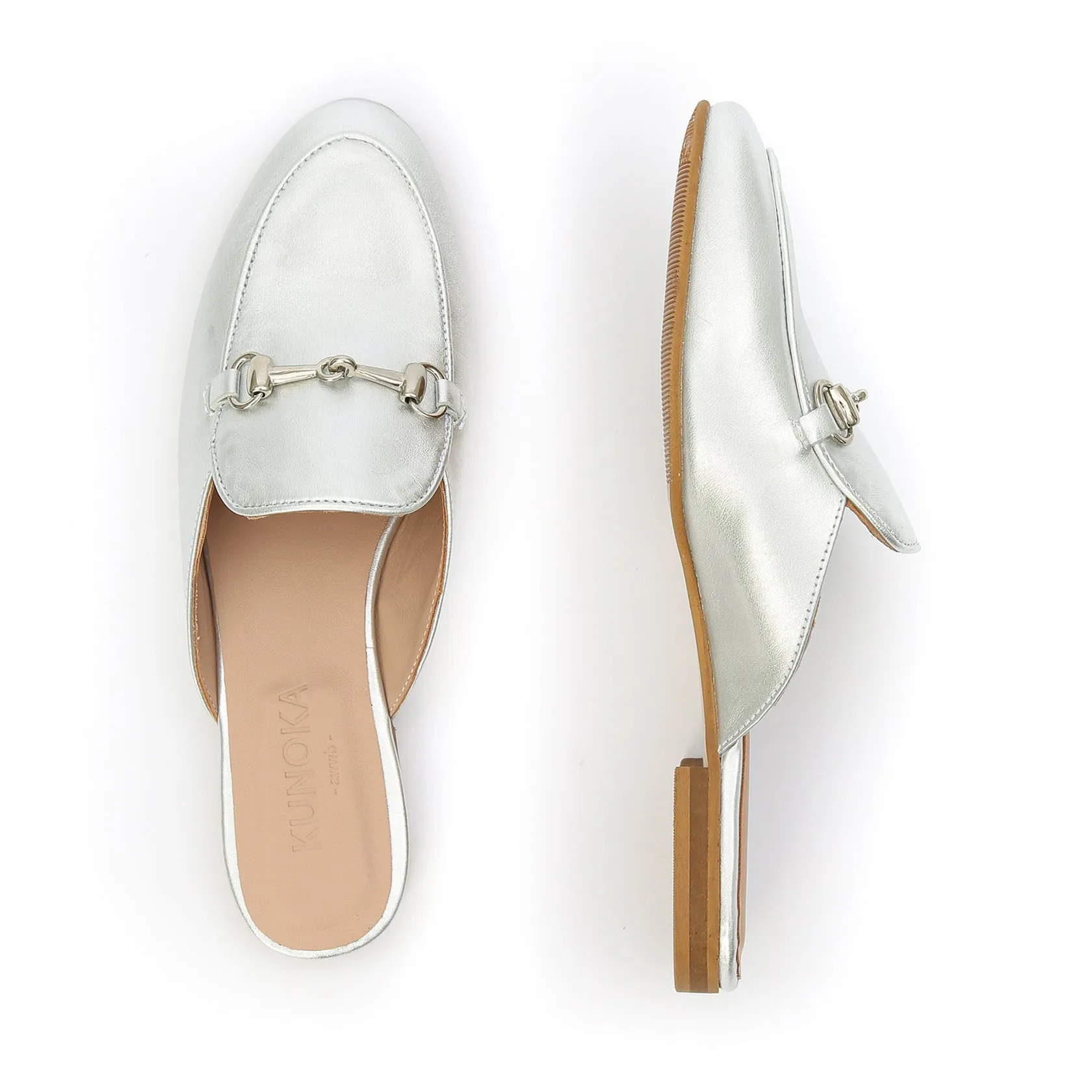 GAUTHIER slip-on mule - silver