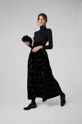 Gianna Velvet Burnout Maxi Skirt