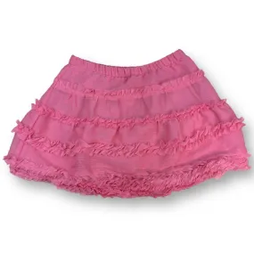 Girls Gap Size 4 Peach Silky Ruffle Skirt