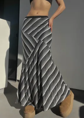 Gradient Stripe Print Maxi (S)