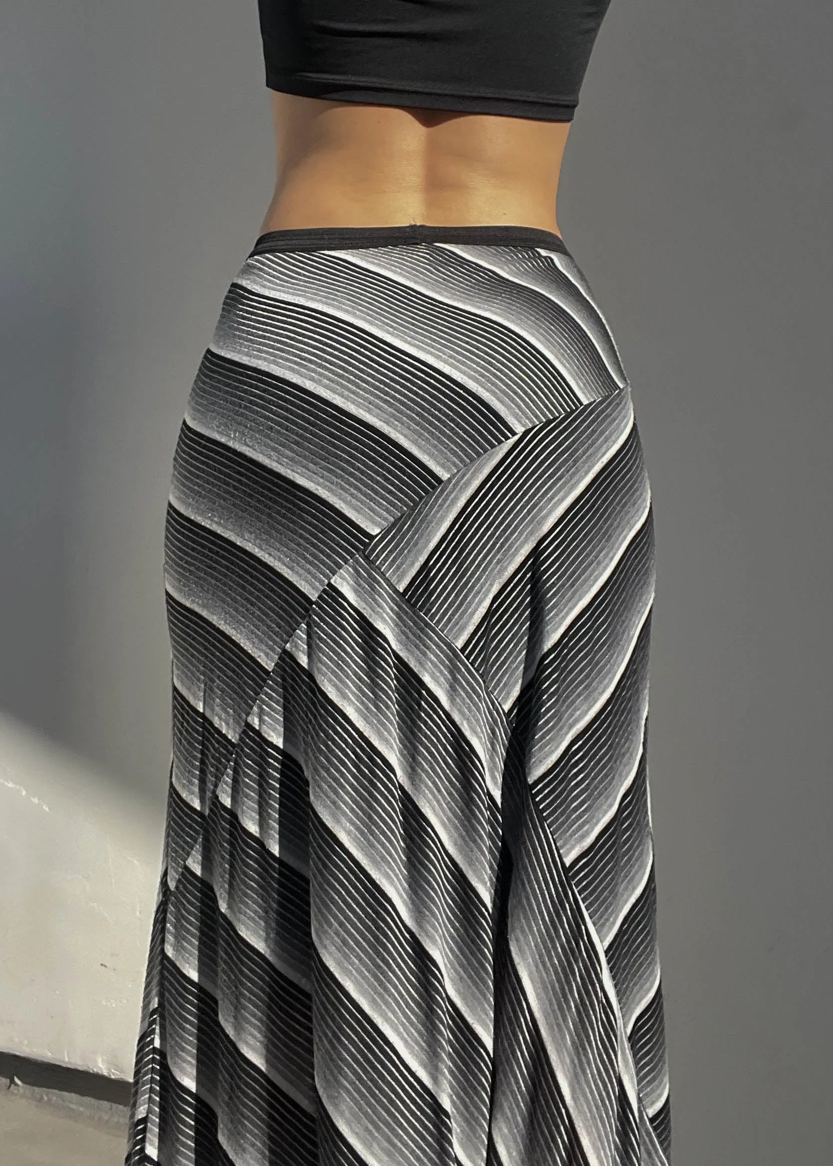 Gradient Stripe Print Maxi (S)