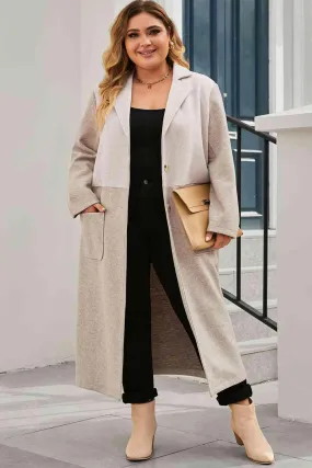 High-Grade Longline Plus Size Women's Trench Coat