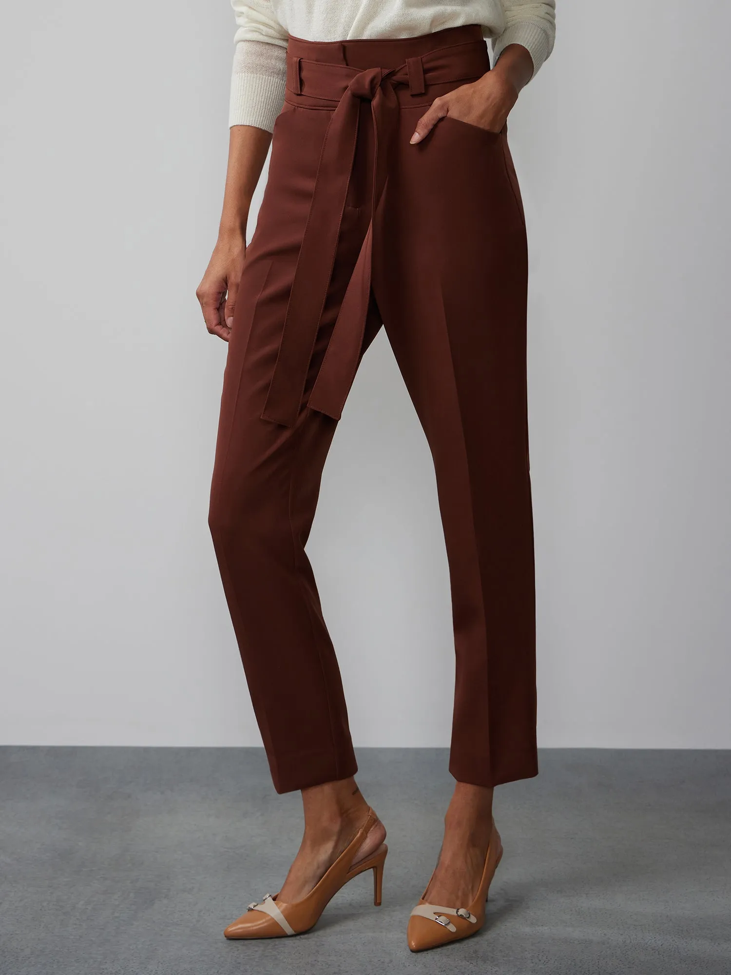High Rise Cinched Waist Pant