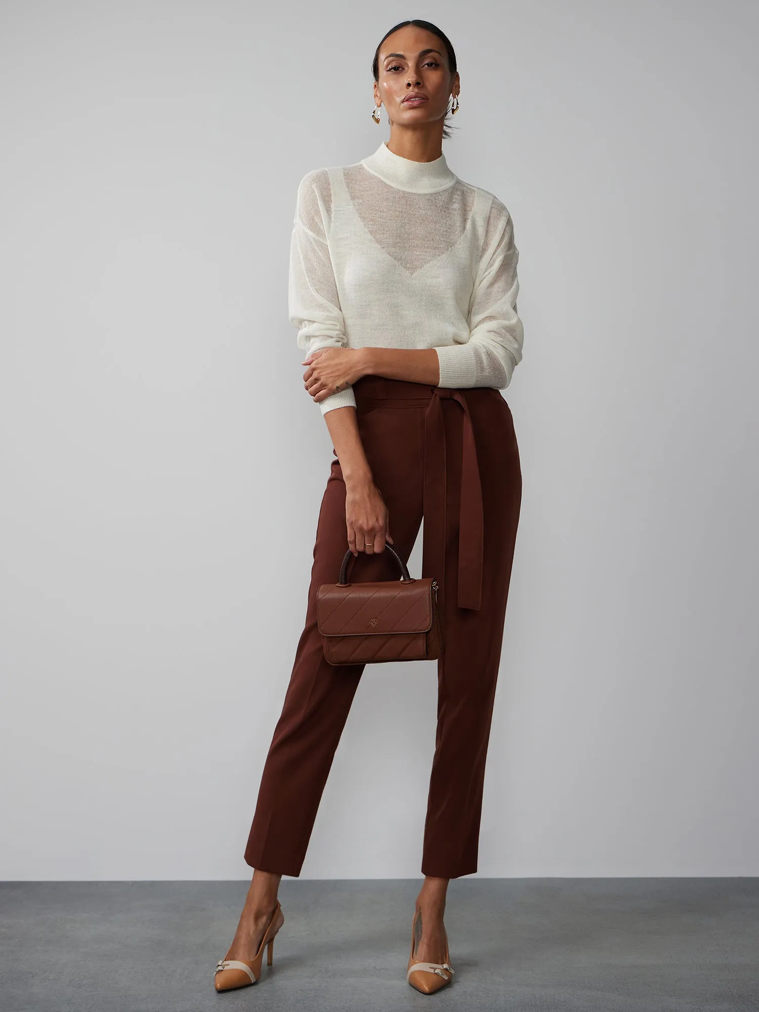 High Rise Cinched Waist Pant