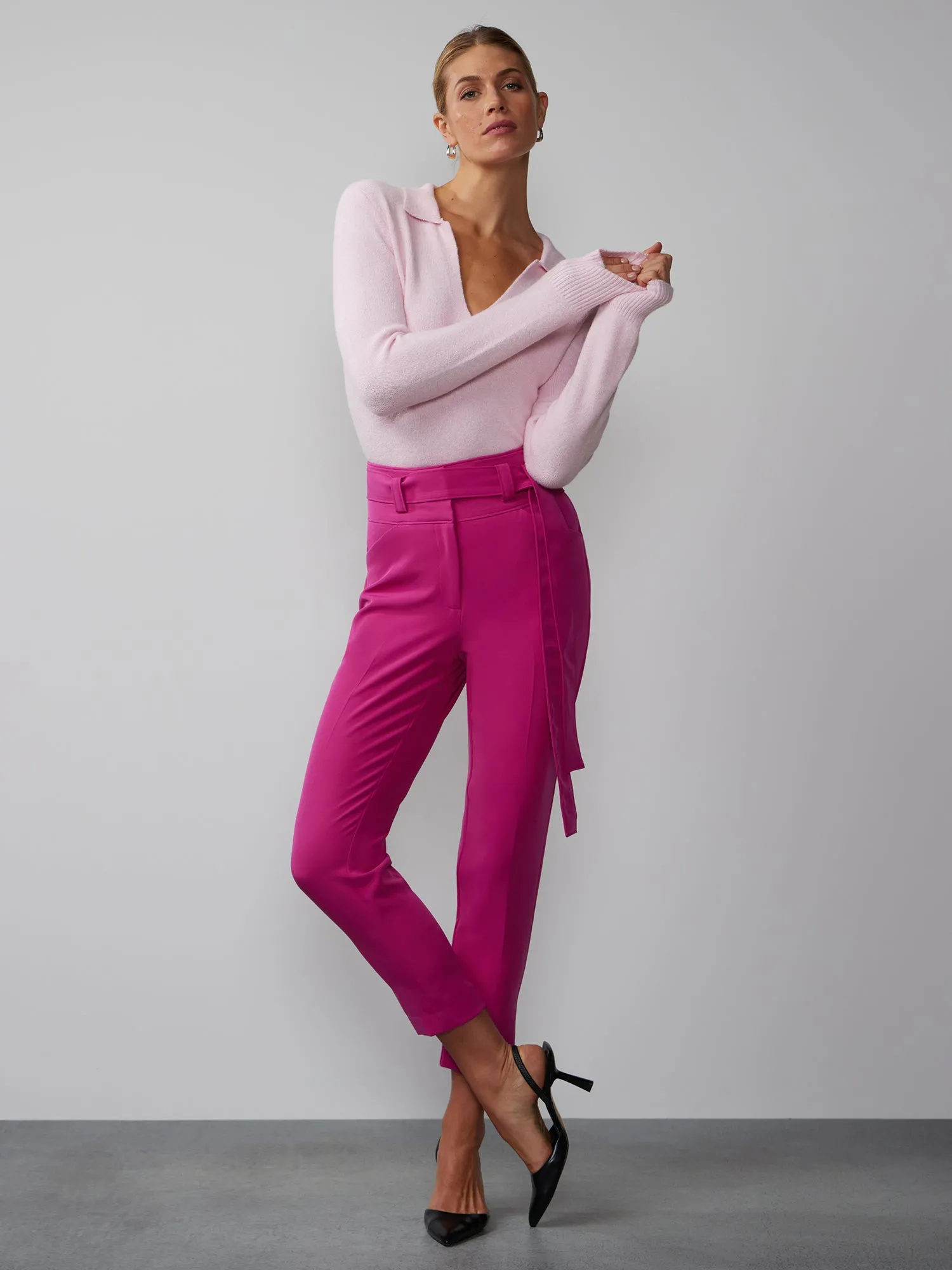 High Rise Cinched Waist Pant