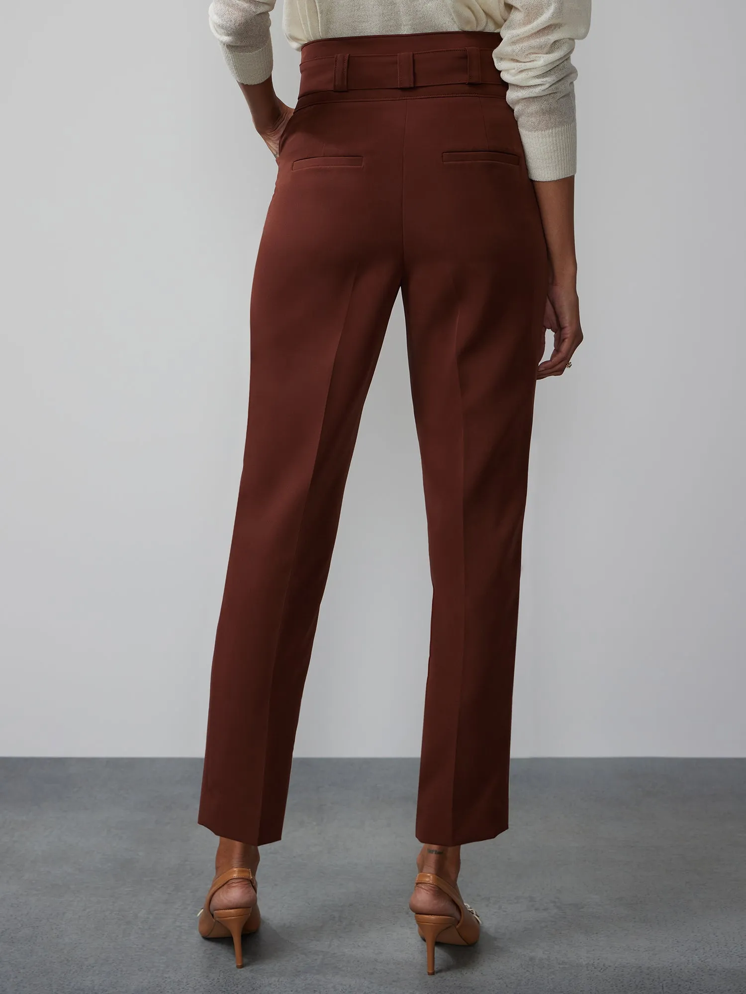 High Rise Cinched Waist Pant