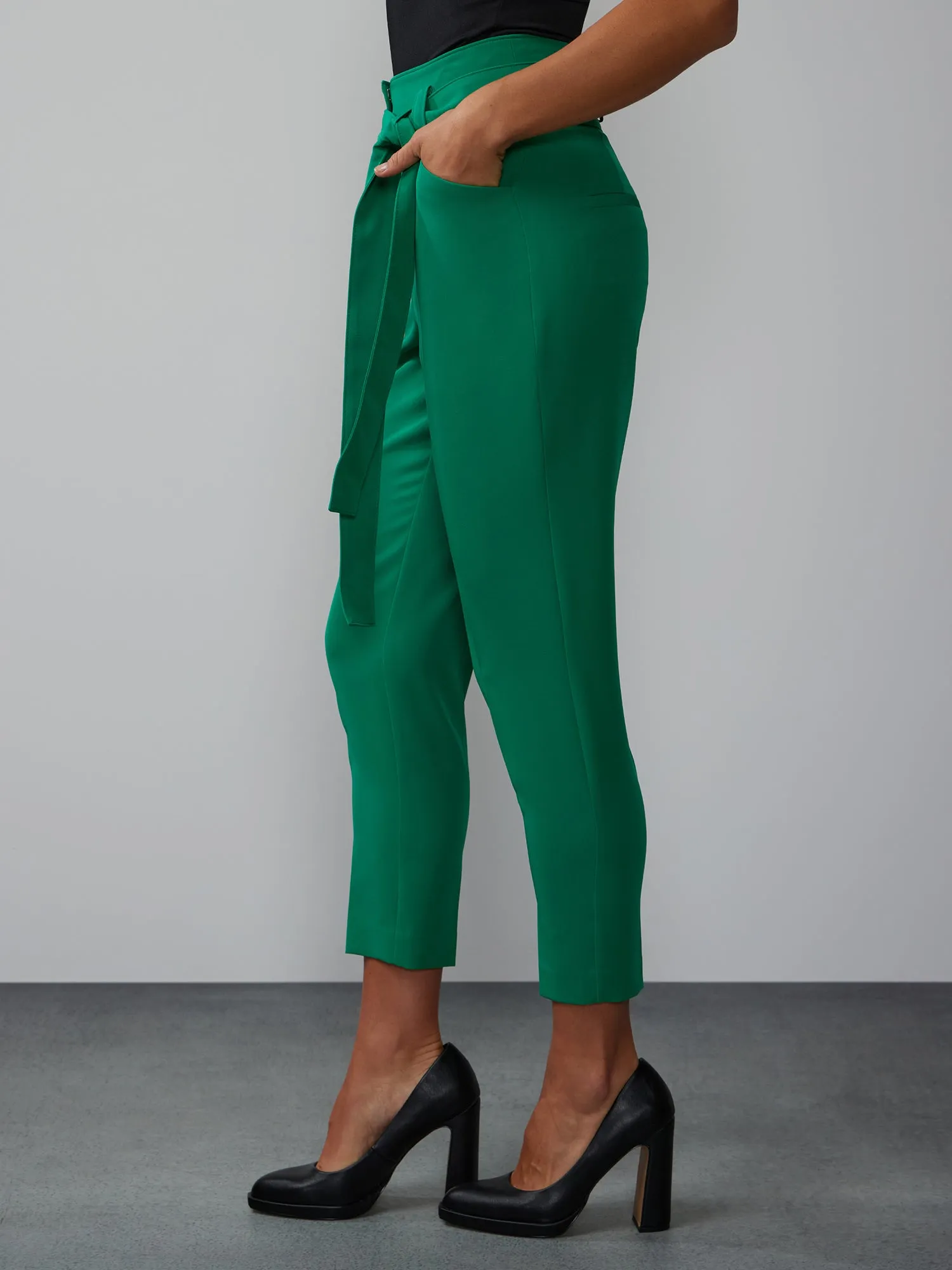 High Rise Cinched Waist Pant