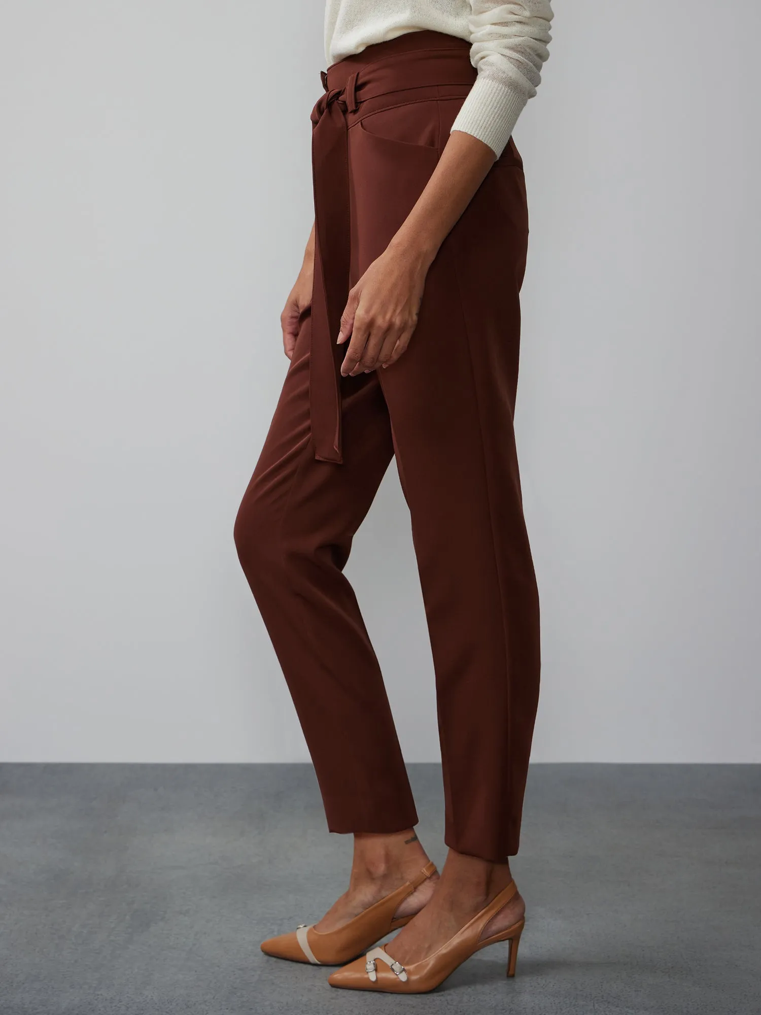 High Rise Cinched Waist Pant