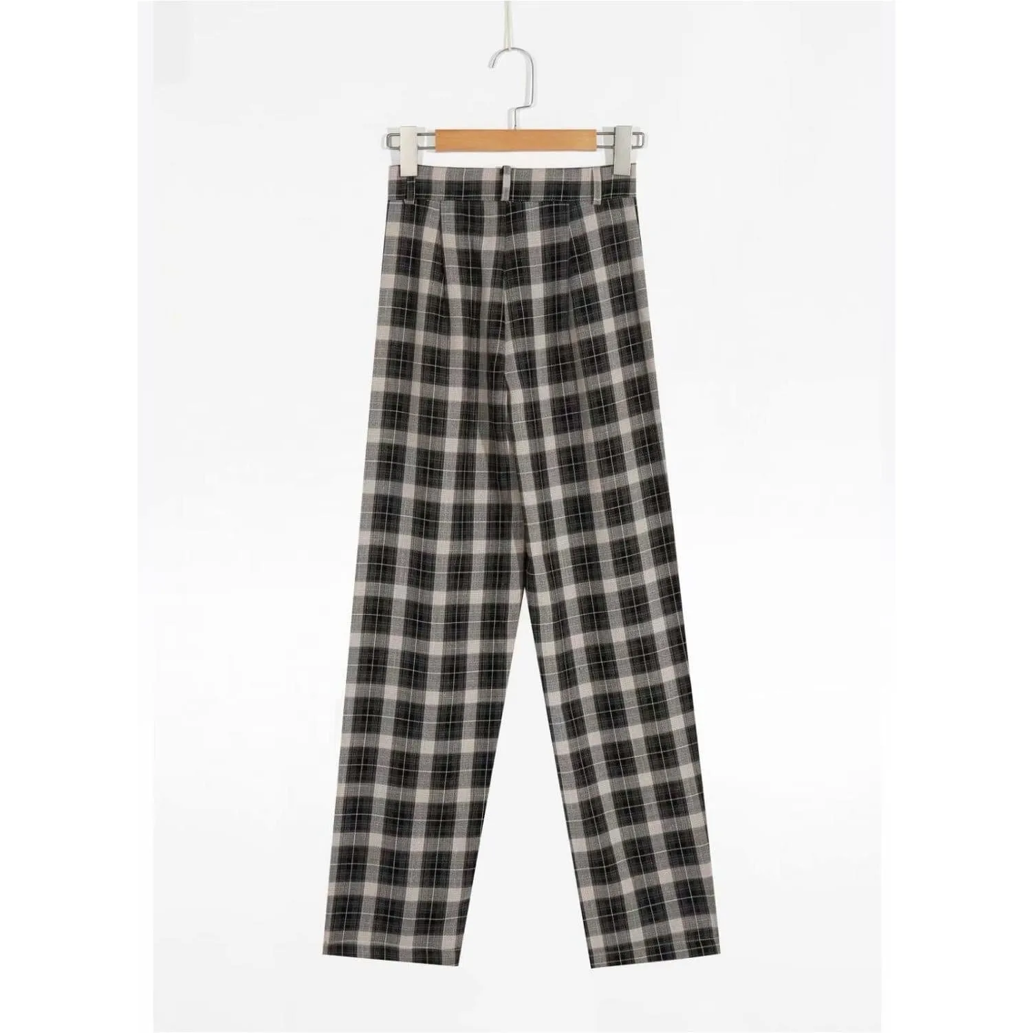 HIGH WAIST CHIC PLAID PANTS