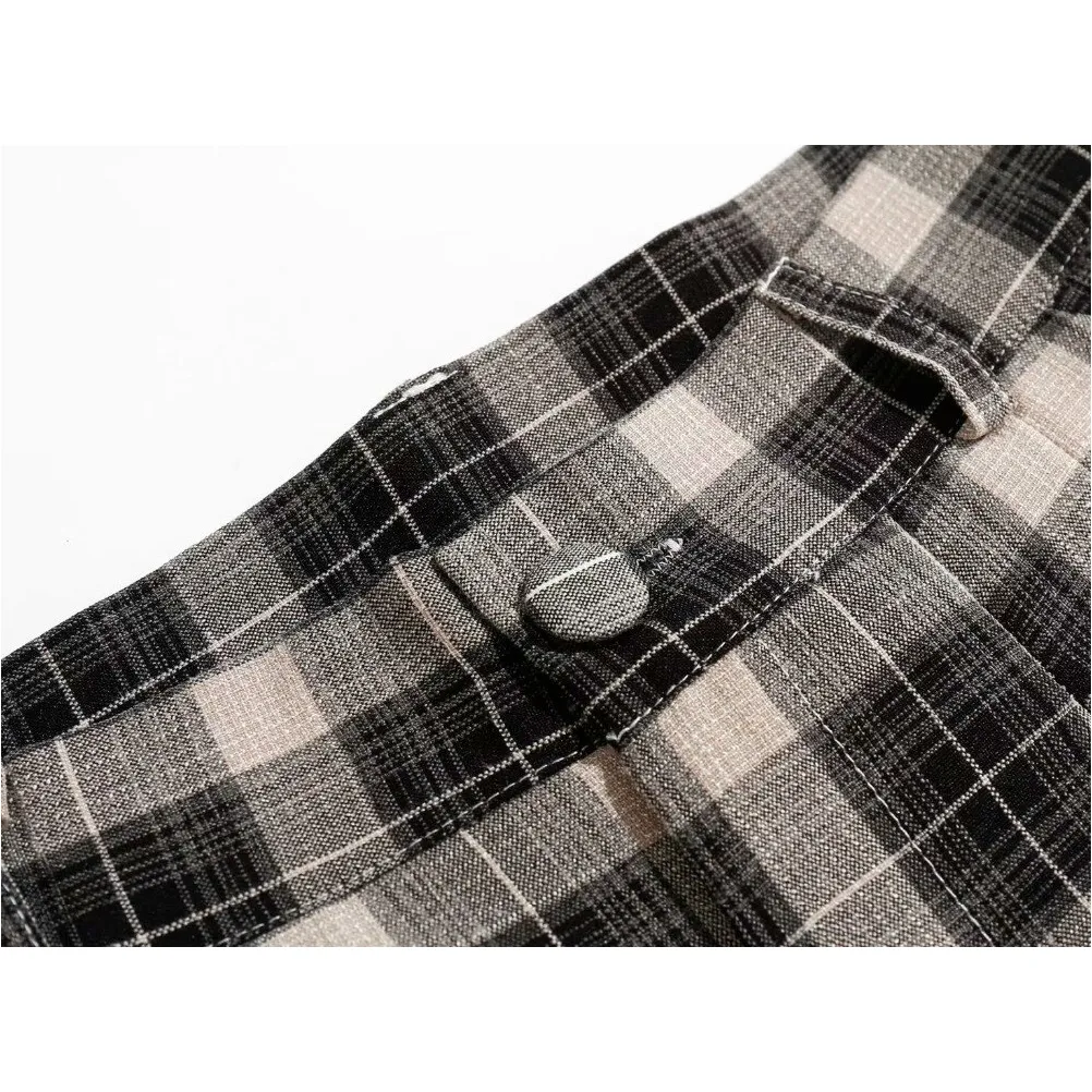 HIGH WAIST CHIC PLAID PANTS