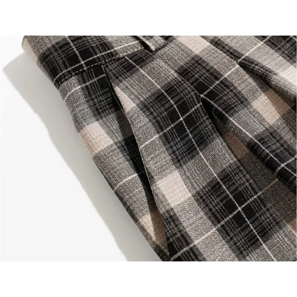 HIGH WAIST CHIC PLAID PANTS