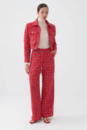 High Waist Tweed Pants