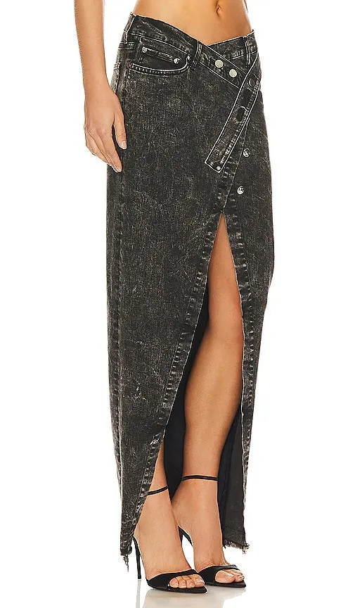 h:ours Gigi Maxi Skirt in Black