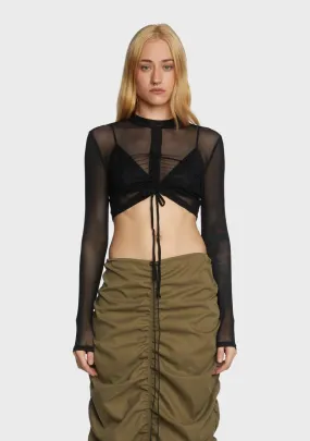 In Disguise Mesh Top - Black