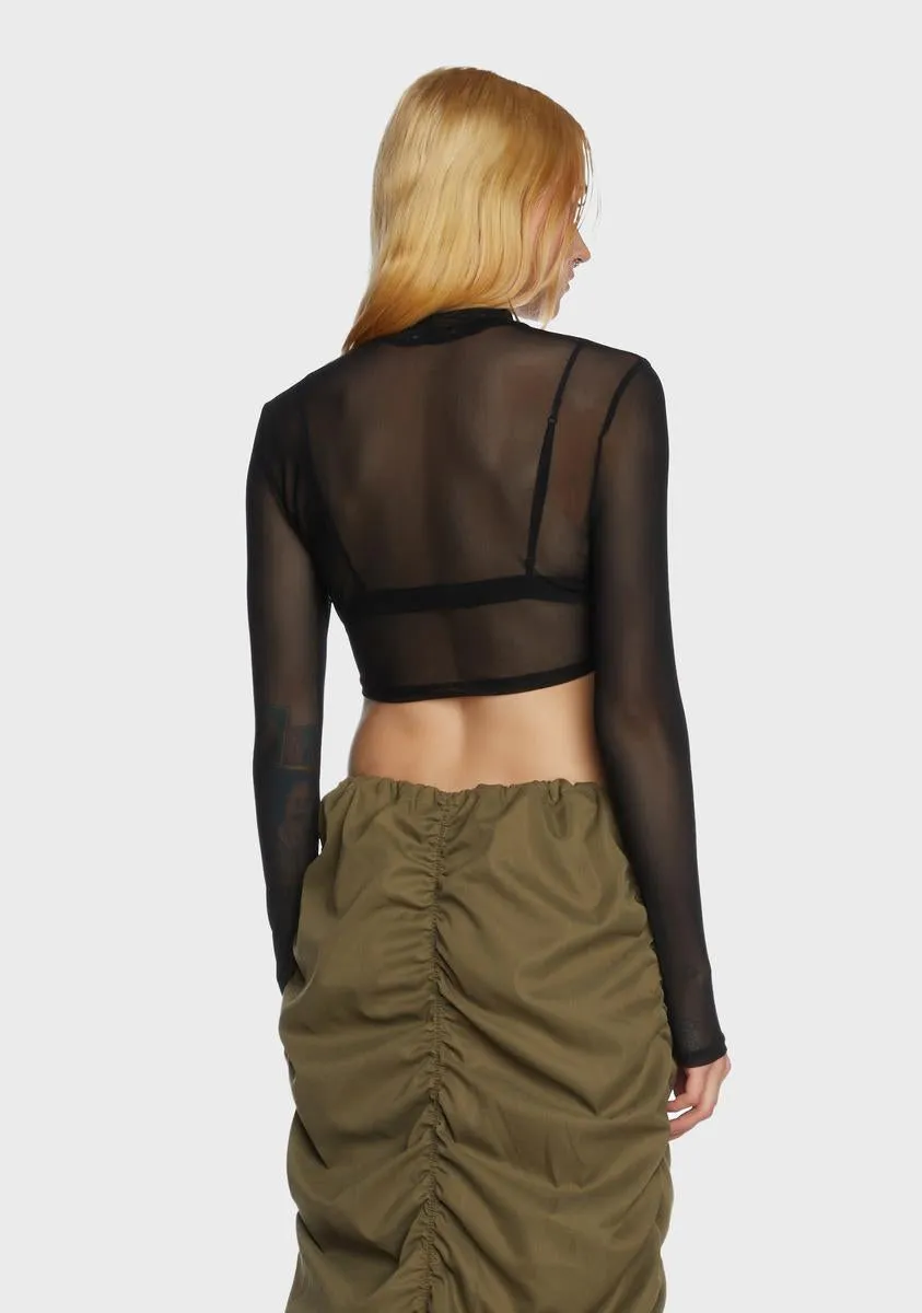 In Disguise Mesh Top - Black