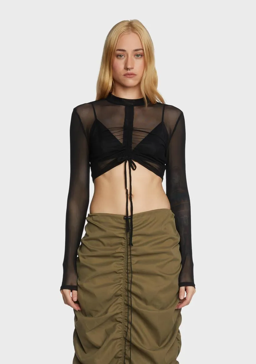 In Disguise Mesh Top - Black