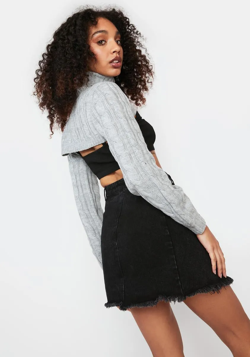 Just Too Cute Knit Shrug Top