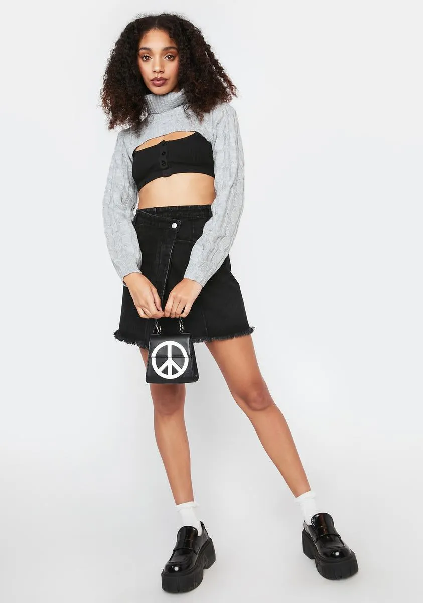 Just Too Cute Knit Shrug Top