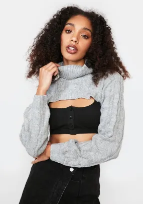 Just Too Cute Knit Shrug Top