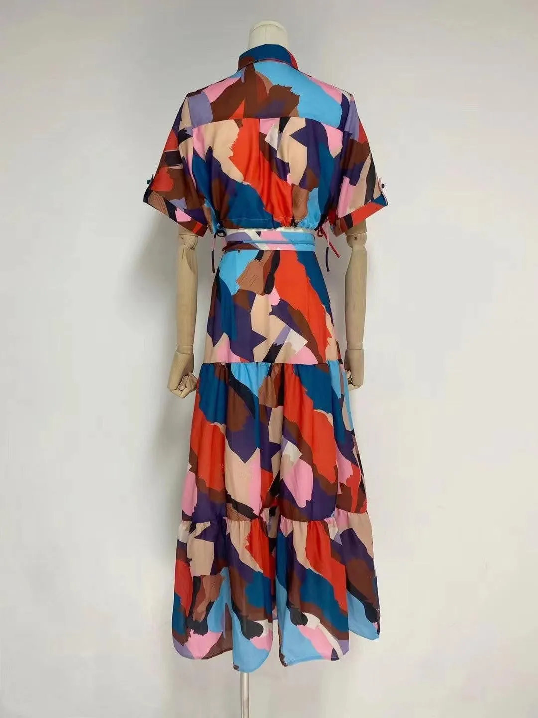 KittenAlarm - Joyce Short Sleeve Crop Top & Maxi Skirt Set