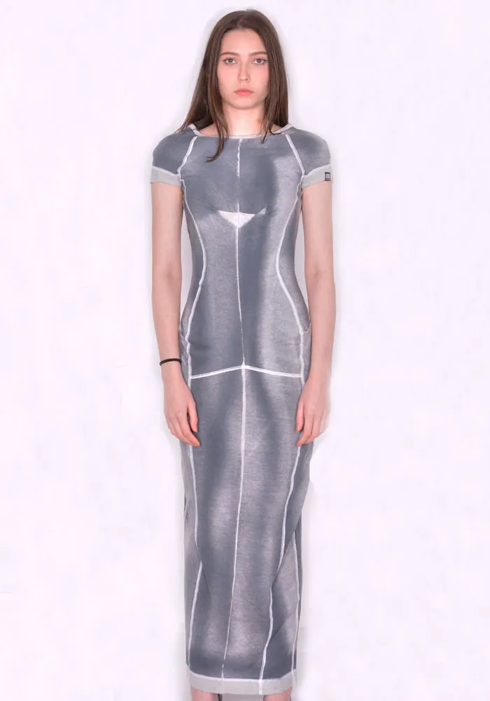 KNWLS SS24-RAZLDR0WASHG RAZE LONG DRESS WASHED GREY