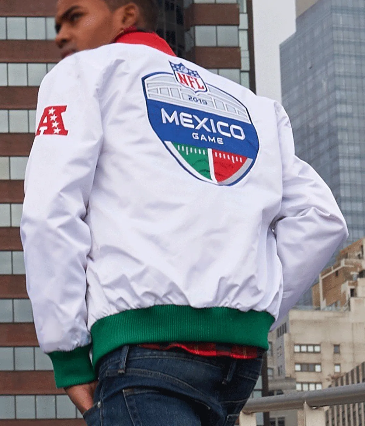 LA Chargers Mexico 2019 White Satin Jacket