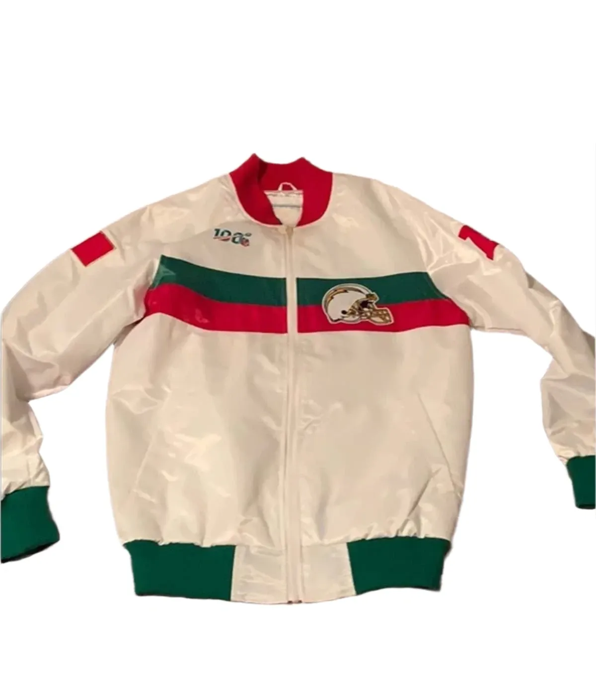 LA Chargers Mexico 2019 White Satin Jacket