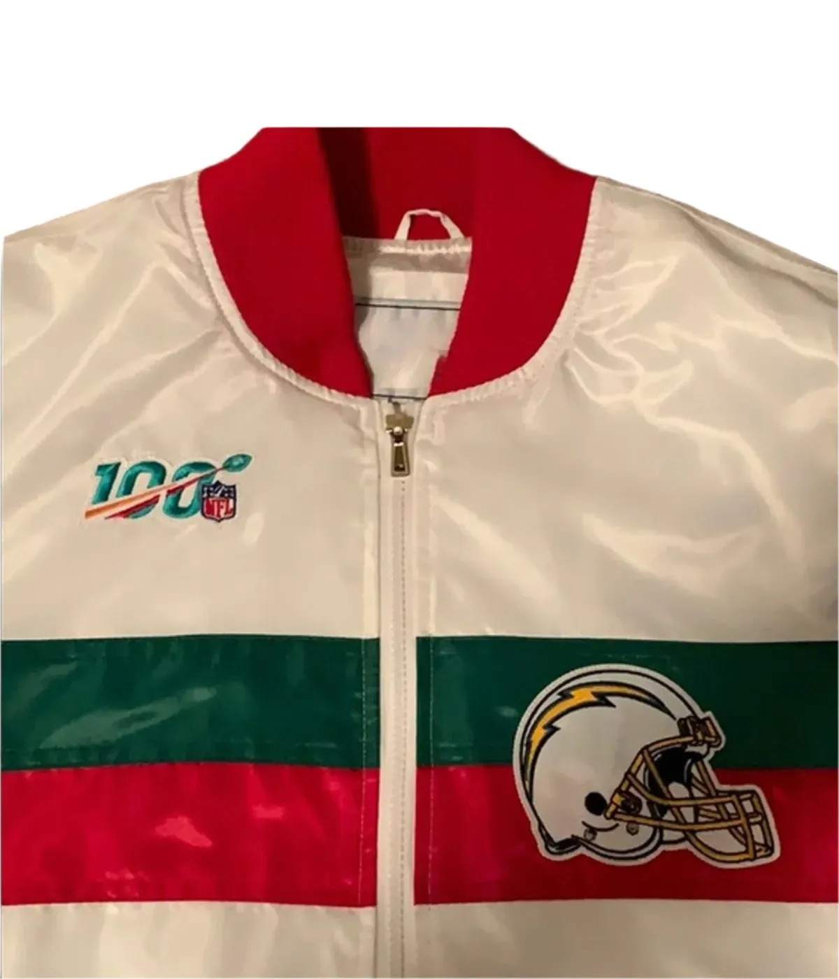 LA Chargers Mexico 2019 White Satin Jacket
