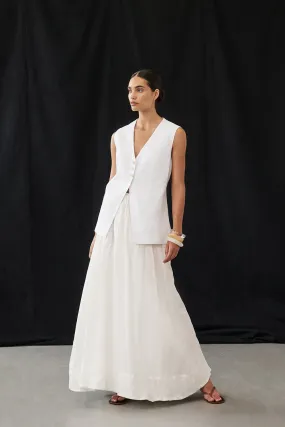LAYNE WHITE RAMIE MAXI SKIRT