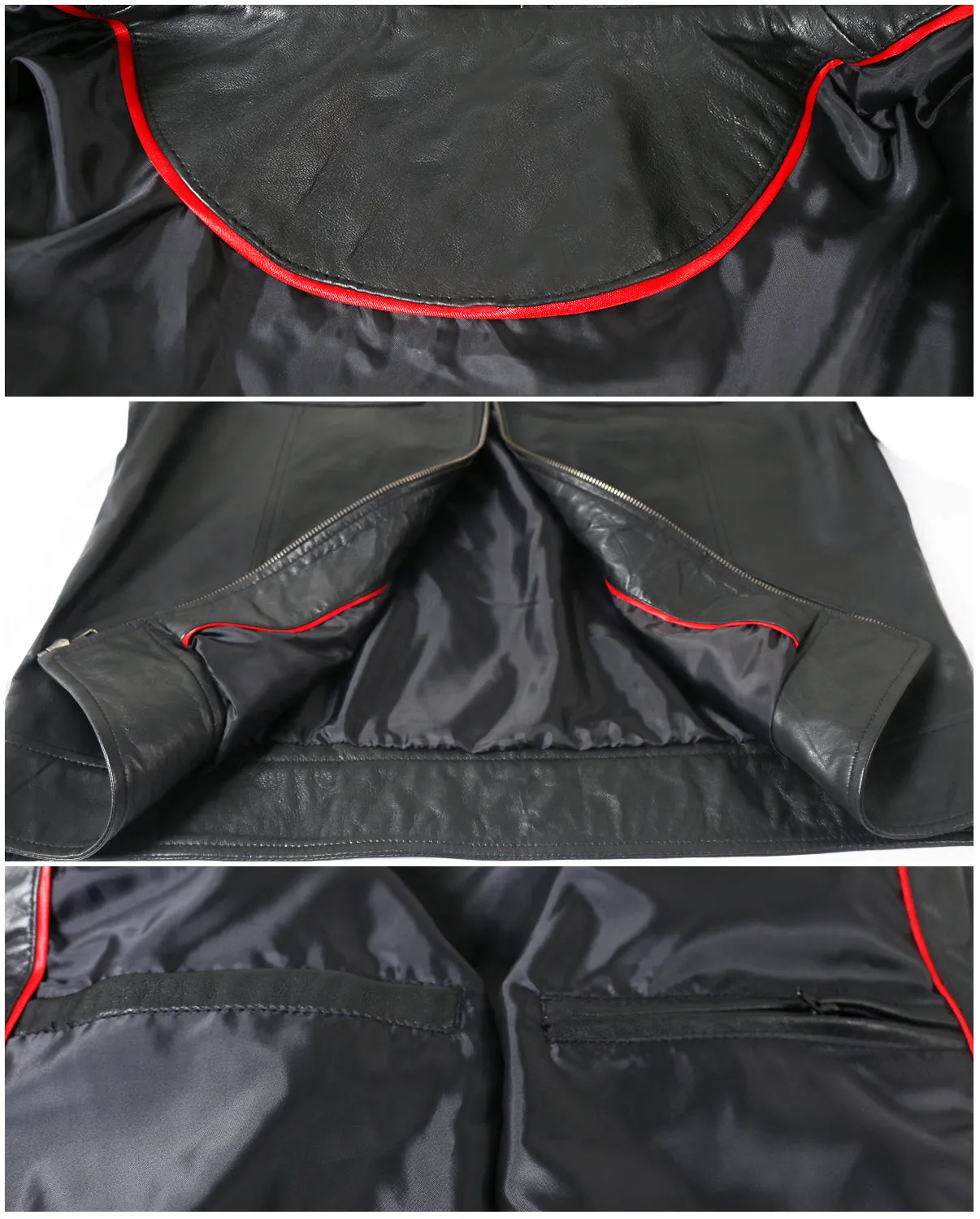 Leather Jackets Hub Mens Genuine Lambskin Leather Jacket (Black, Racer Jacket) - 1501476